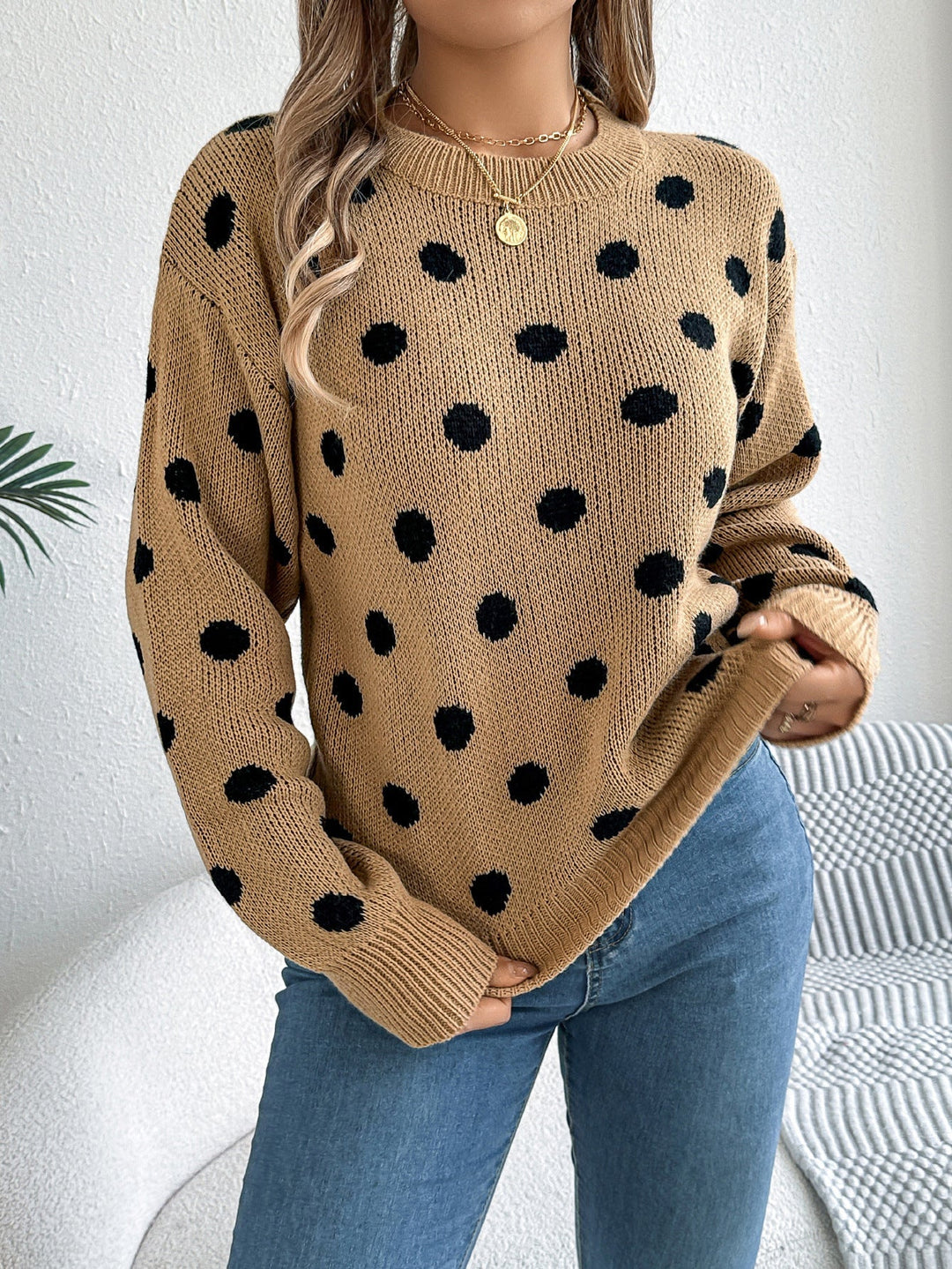 Drune | Polka Dot Strickpullover