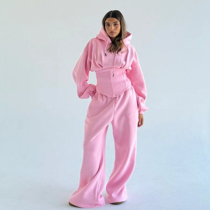 Damen lässiger Oversized Hoodie mit figurschmeichelndem Schnitt und weitem Bund Drune