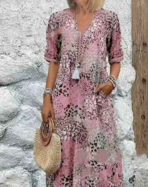 Damen bunt gemustertes Sommerkleid Drune