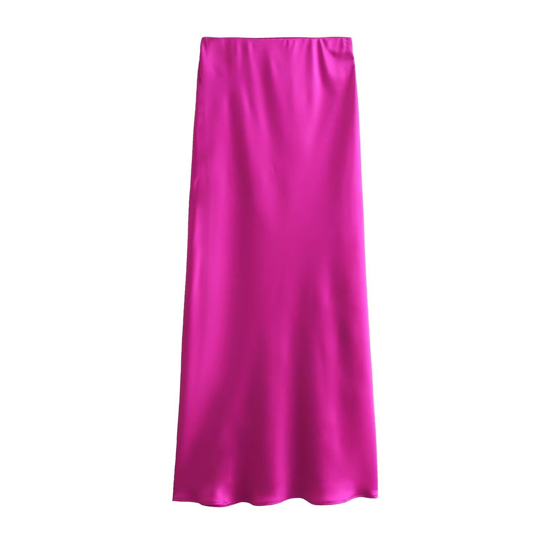 Damen langer Satinrock Drune
