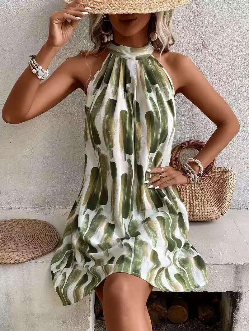 Damen Sommerkleid mit modernem Muster Drune