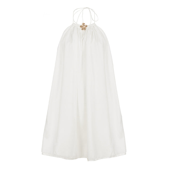 Damen Maxikleid mit elegantem V-Ausschnitt und verstellbarem Taillenband Drune