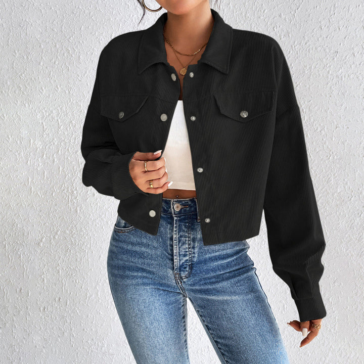 Damen Cordjacke im cropped Design Drune