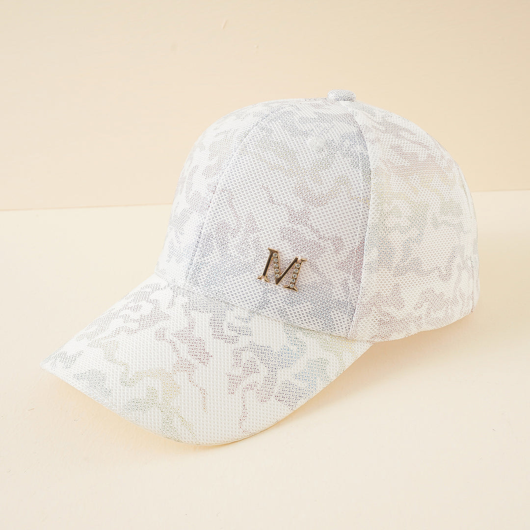 Damen modische Baseball-Cap mit stilvollem Mesh-Design und Glitzer-Applikation Drune