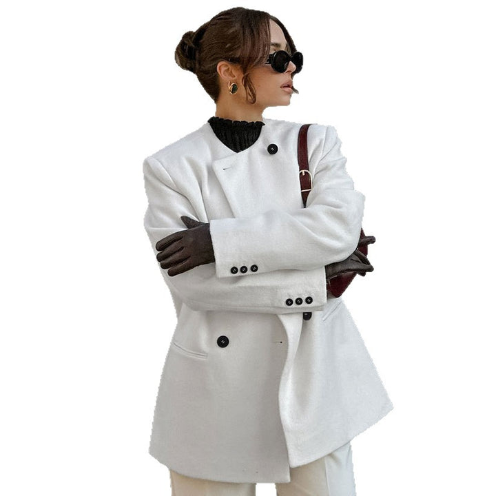 Damen Trendiger Oversized Blazer mit doppelter Knopfleiste Drune