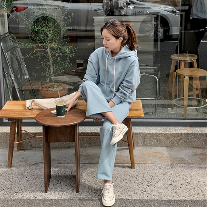 Damen lässiges Hoodie- und Jogginghosenset Drune