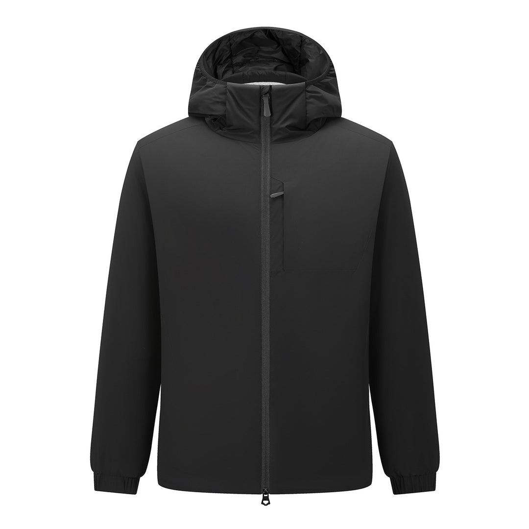 Herren Kapuzen-Softshelljacke mit Zwei-Wege-Reißverschluss, wasserabweisender Membran und Brusttasche Drune