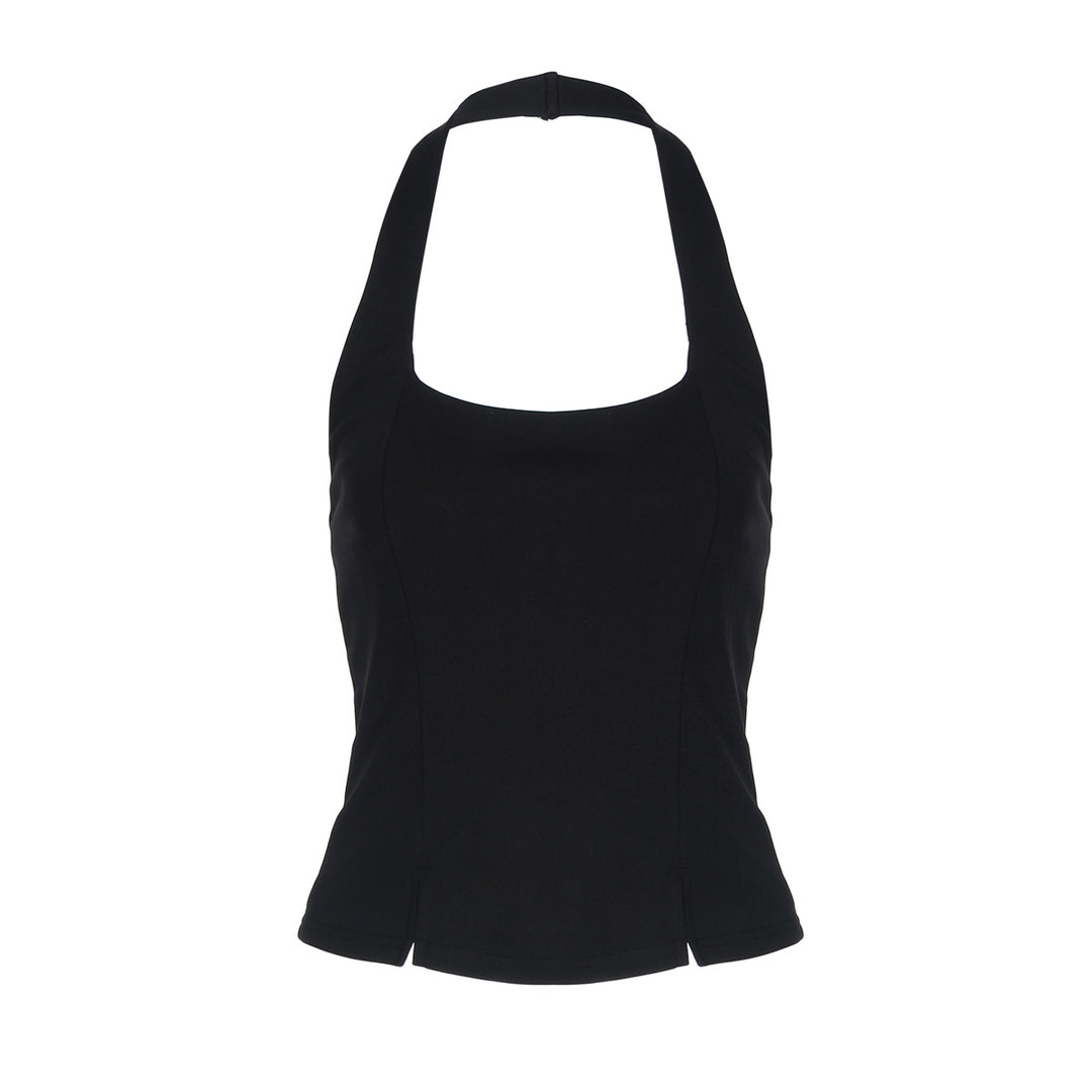 Damen Elegantes Oberteil mit quadratischem Ausschnitt und speziellen Schlitzdetails Drune
