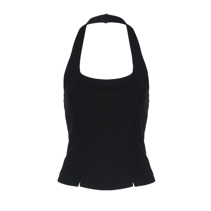 Damen Elegantes Oberteil mit quadratischem Ausschnitt und speziellen Schlitzdetails Drune