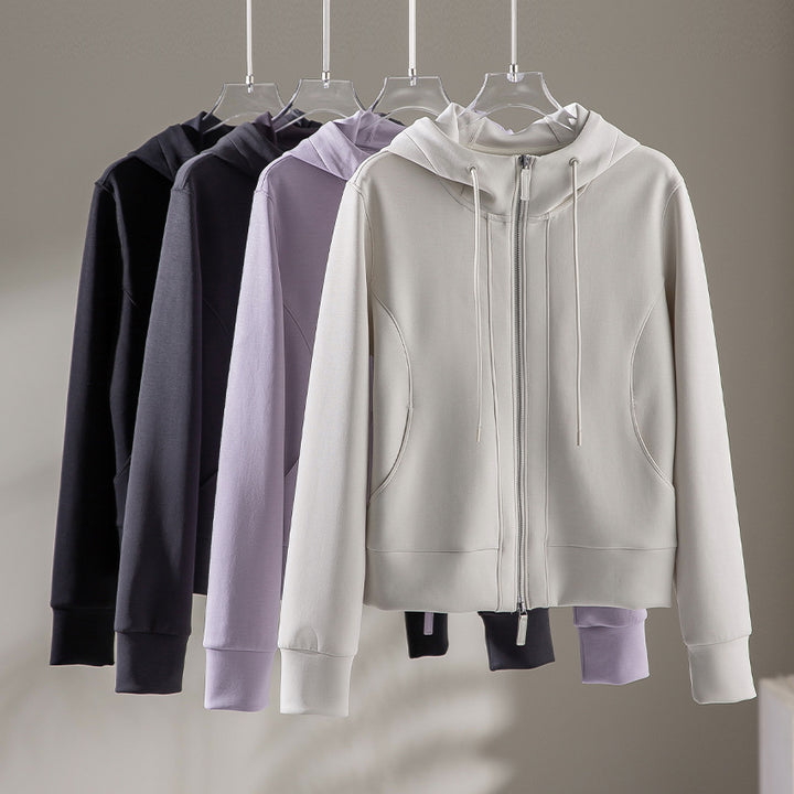Damen Kapuzen-Performance-Zipjacke mit Reißverschluss und seitlichen Eingriffstaschen Drune