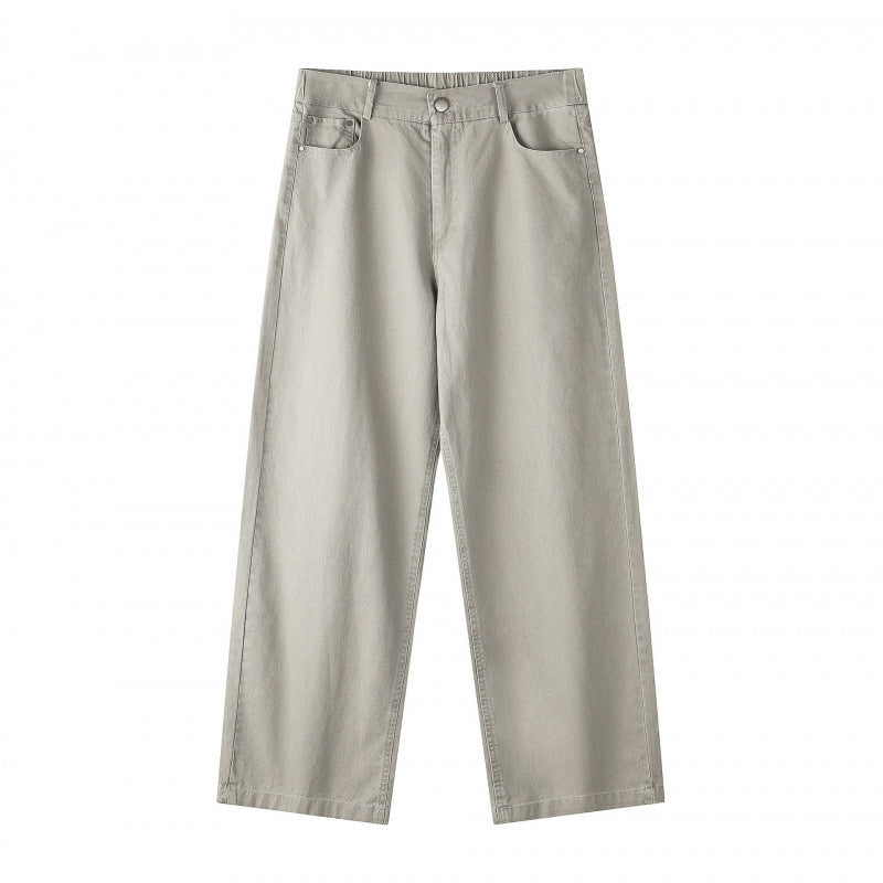 Damen Weite Highwaist-Culotte-Hose mit elastischem Bund und geradem Bein Drune
