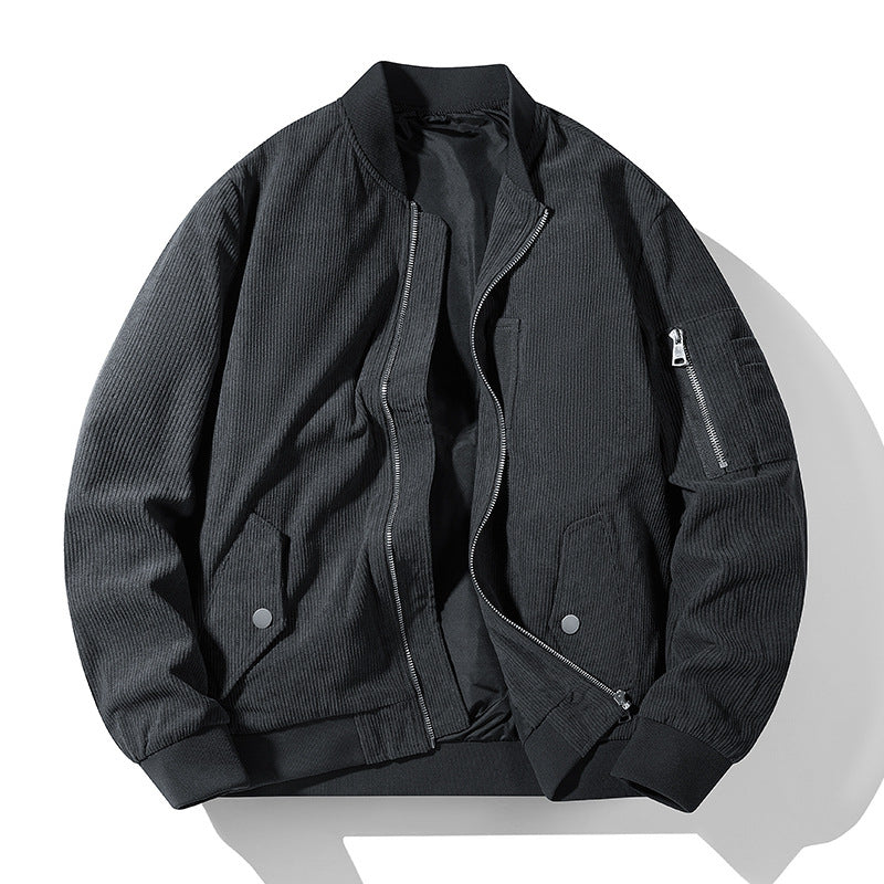 Herren Sportliche Bomberjacke mit Reißverschluss und praktischen Taschen Drune