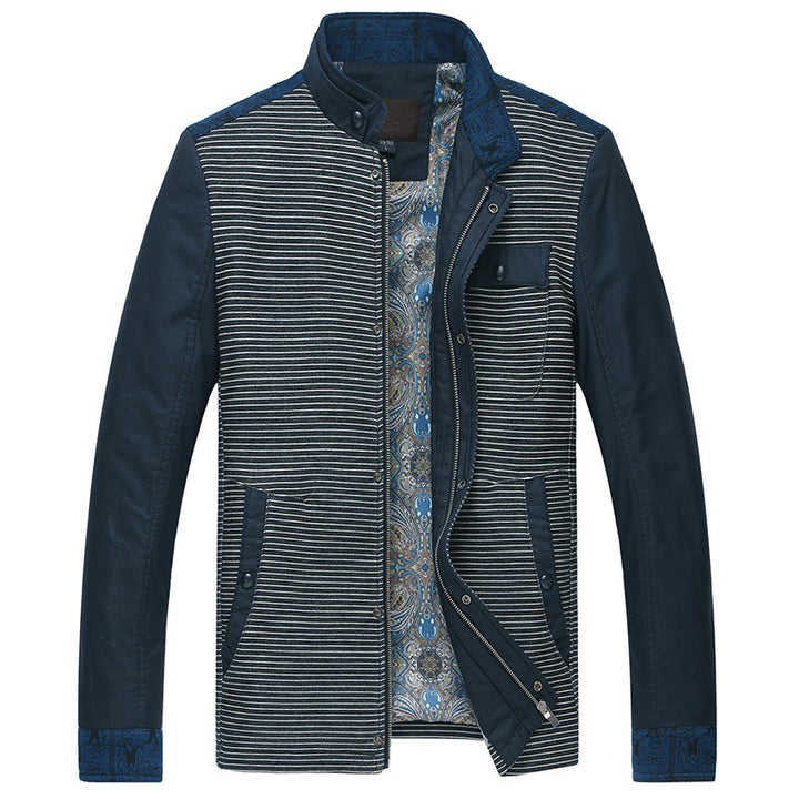 Herren Feldjacke mit Kontrast-Einsätzen und Brust-Reißverschlusstasche Drune