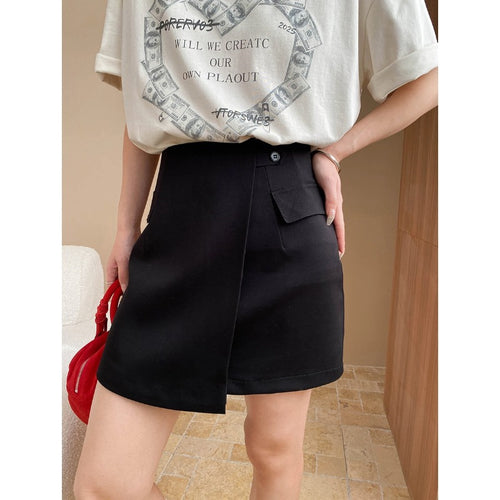 Damen eleganter Kurzrock mit seitlichen Taschen und modernem Schnitt Drune