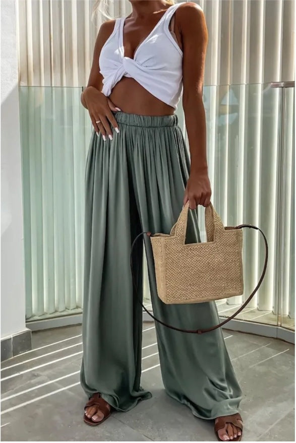 Damen Elegante und luftige Palazzo-Hose Drune