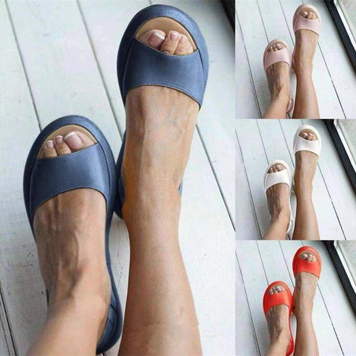 Damen bequeme Sandalen mit offenem Zehenbereich und anatomischer Fußbettung Drune
