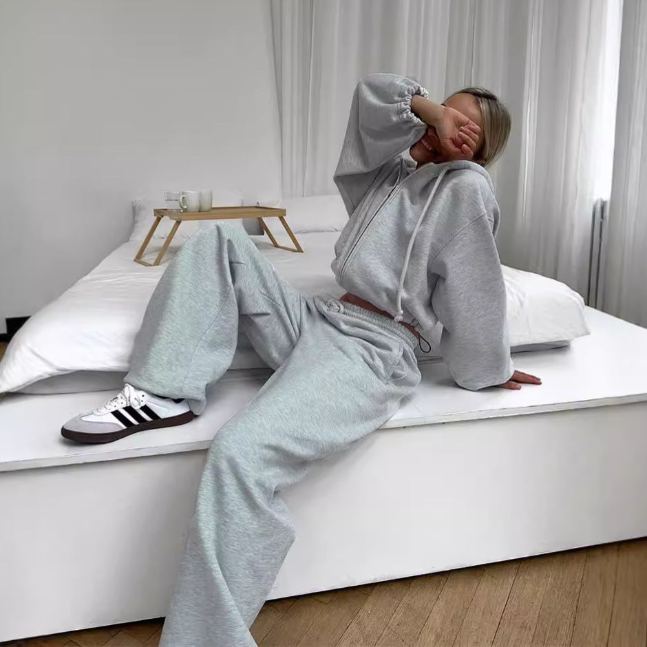 Damen lässiger Hoodie und weit geschnittene Hose Drune