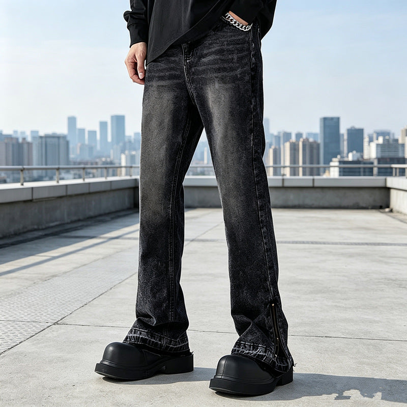 Herren Casual Straight Leg Jeans Drune