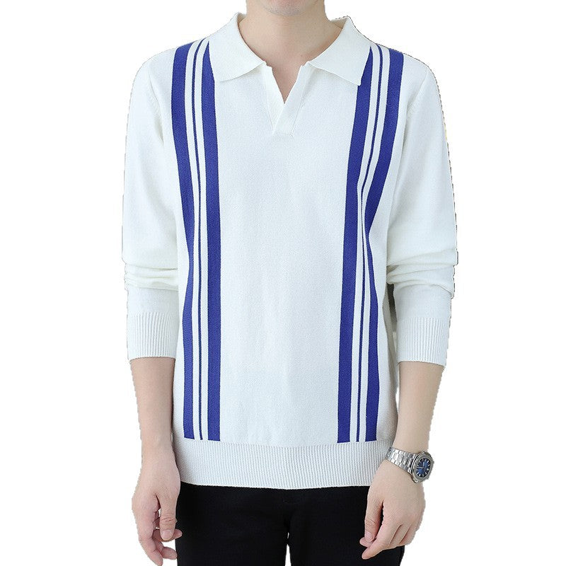 Herren Modisches Polo-Strickpullover Drune