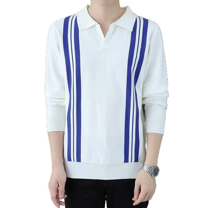 Herren Modisches Polo-Strickpullover Drune