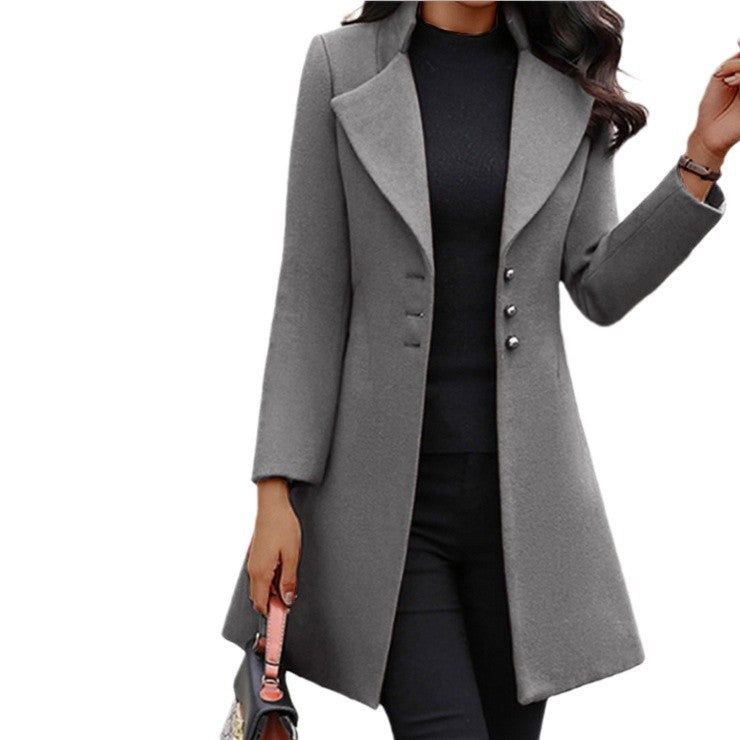 Damen elegante Jacke mit klassischem Detailing und schmaler Silhouette Drune