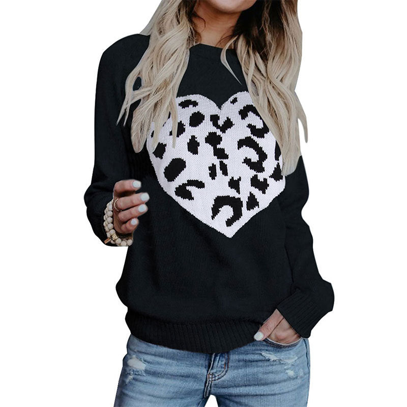 Damen Pullover mit Herz-Muster Drune