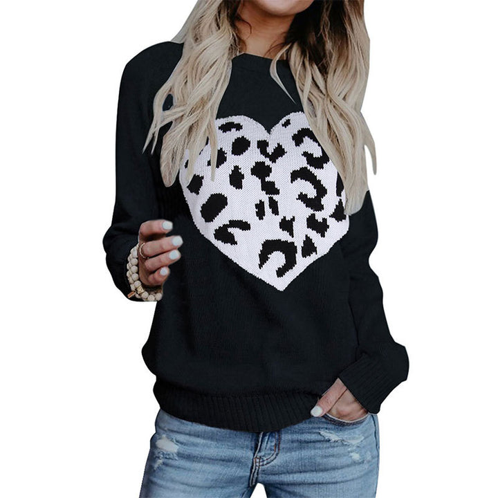 Damen Pullover mit Herz-Muster Drune
