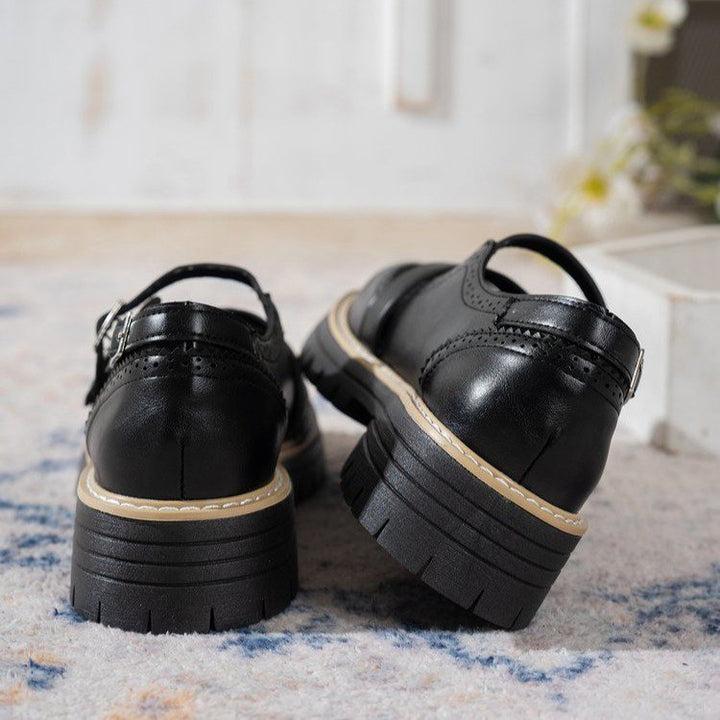 Damen Modische Ballerinas mit Doppelriemen und atmungsaktiver Sohle Drune
