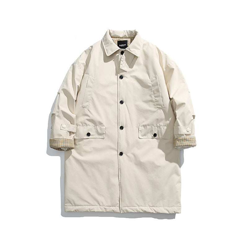 Herren Wattierter Mantel mit Hemdkragen und Thermofutter Drune