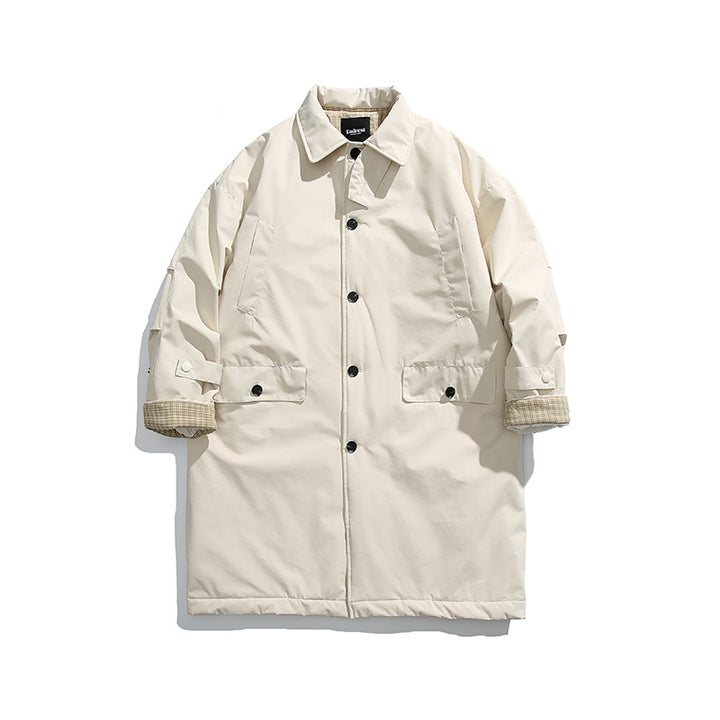 Herren Wattierter Mantel mit Hemdkragen und Thermofutter Drune