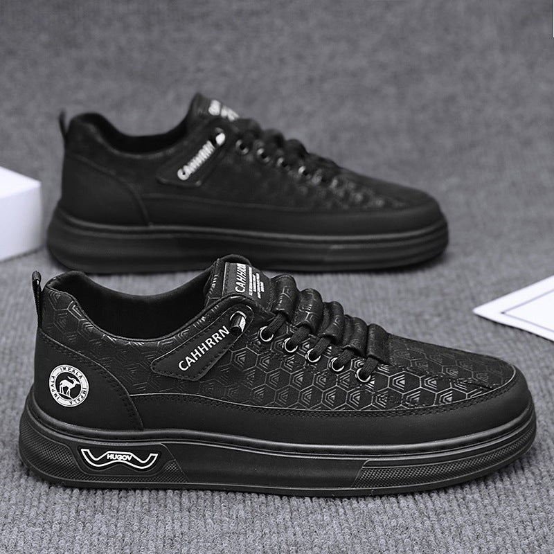 Herren Lässige Low-Top Sneaker mit geprägter Wabenstruktur und dämpfender Plateausohle Drune