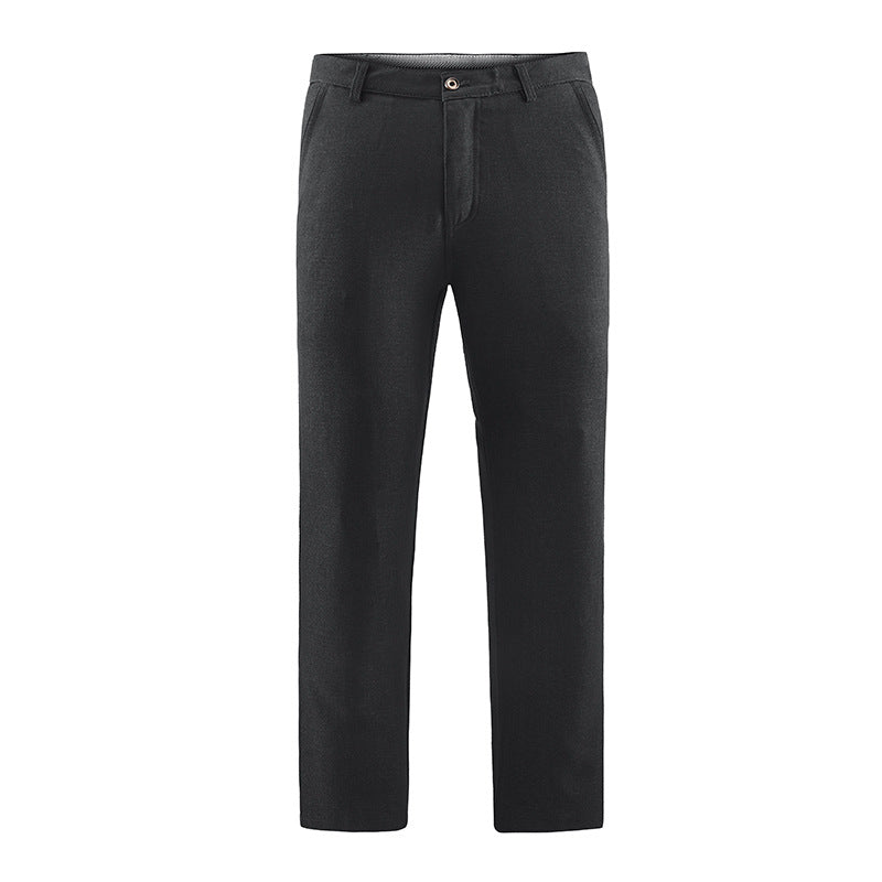 Herren Tailored-Chinohose mit geradem Bein, Gürtelschlaufen & Wiener Naht Drune