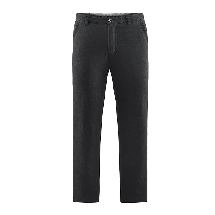 Herren Tailored-Chinohose mit geradem Bein, Gürtelschlaufen & Wiener Naht Drune