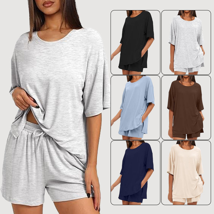 Damen Oversize T-Shirt mit lässigem Schnitt und seitlichen Schlitzen Drune