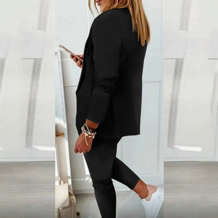 Damen Elegantes Blazer-Set mit bequemen Jogginghose Drune