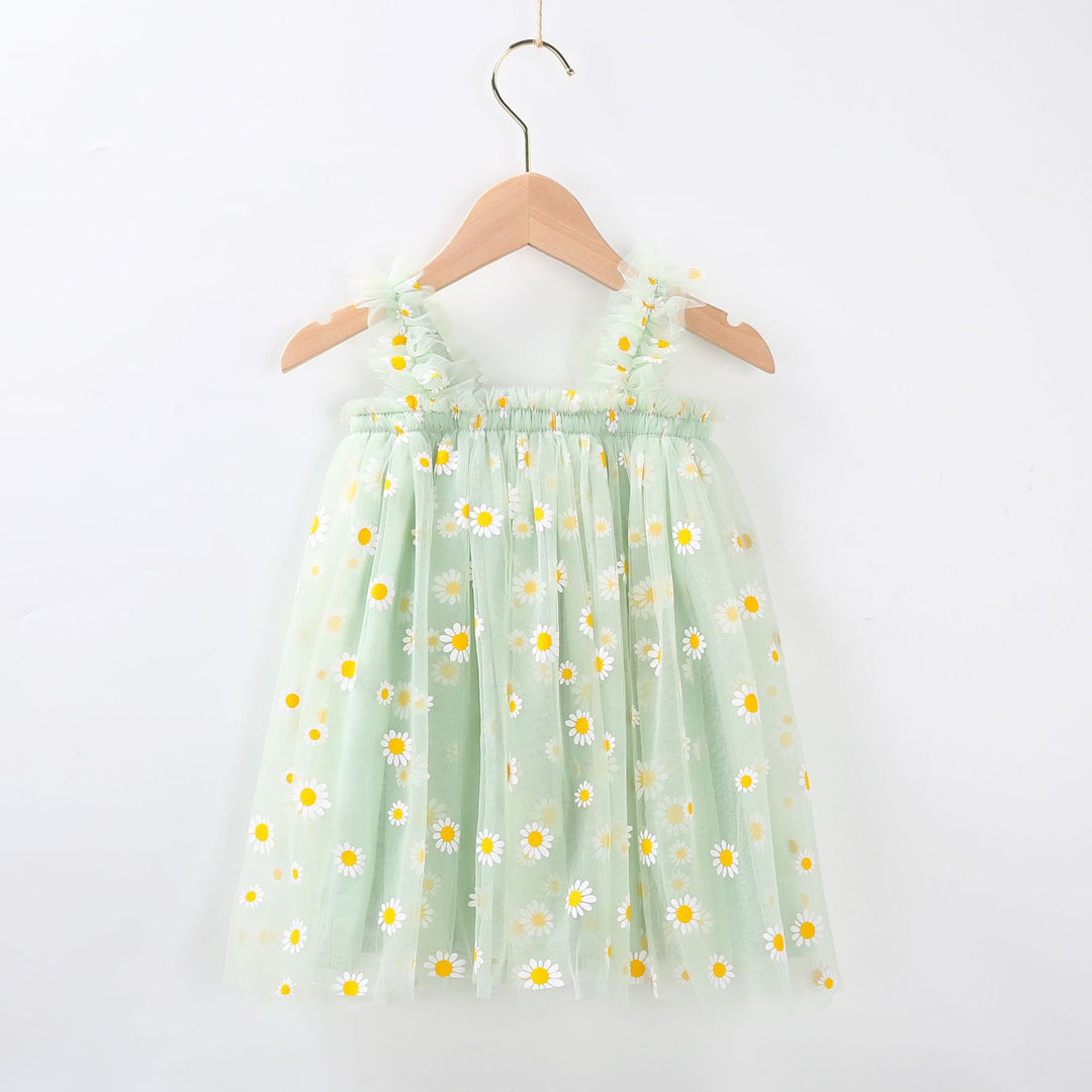Mädchen Blumenmuster Tüllkleid Drune