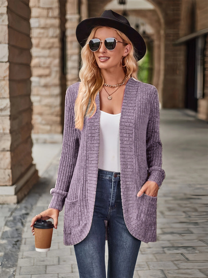 Damen Strickjacke mit strukturiertem Design und praktischen Taschen Drune