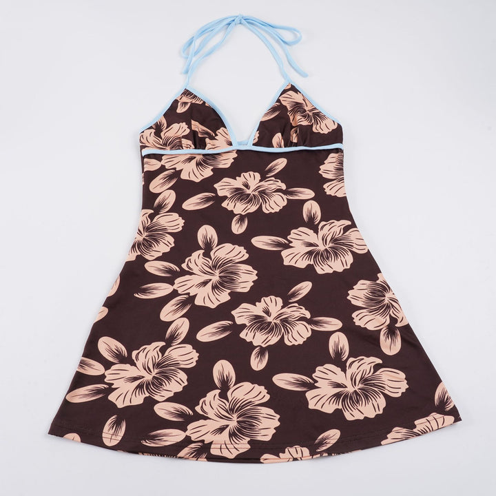 Damen Strandkleid mit elegantem Blütenmuster und lässigem Schnitt Drune