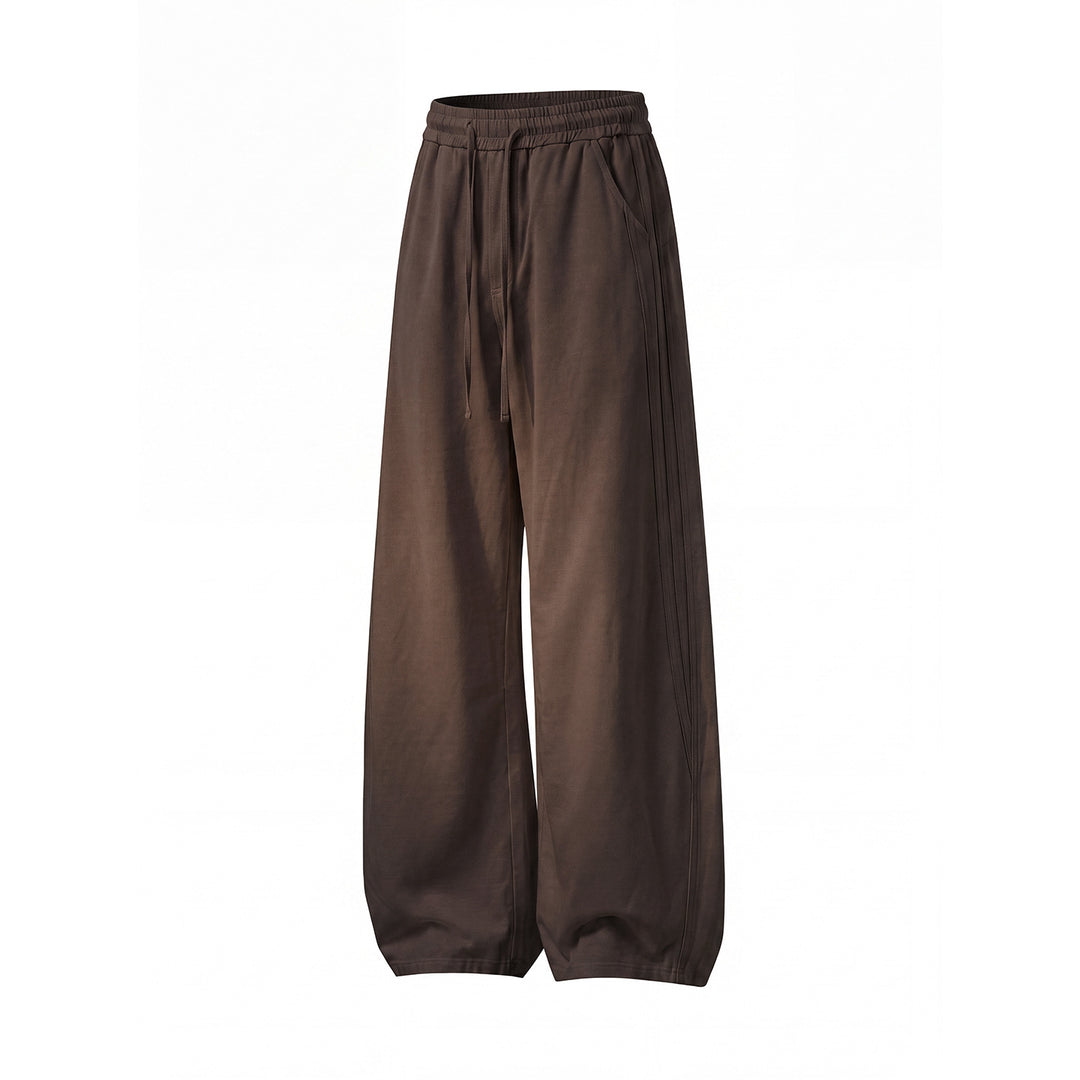 Damen Weite Freizeit-Sweathose mit hoher Taille, Tunnelzug und ballonförmigem Bein Drune