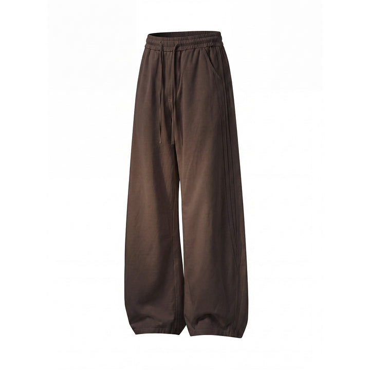 Damen Weite Freizeit-Sweathose mit hoher Taille, Tunnelzug und ballonförmigem Bein Drune