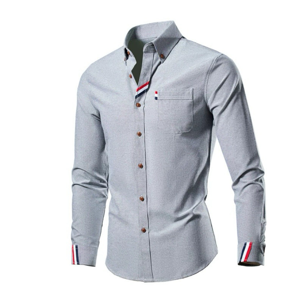 Herren Elegantes Hemd mit kontrastierenden Akzenten Drune
