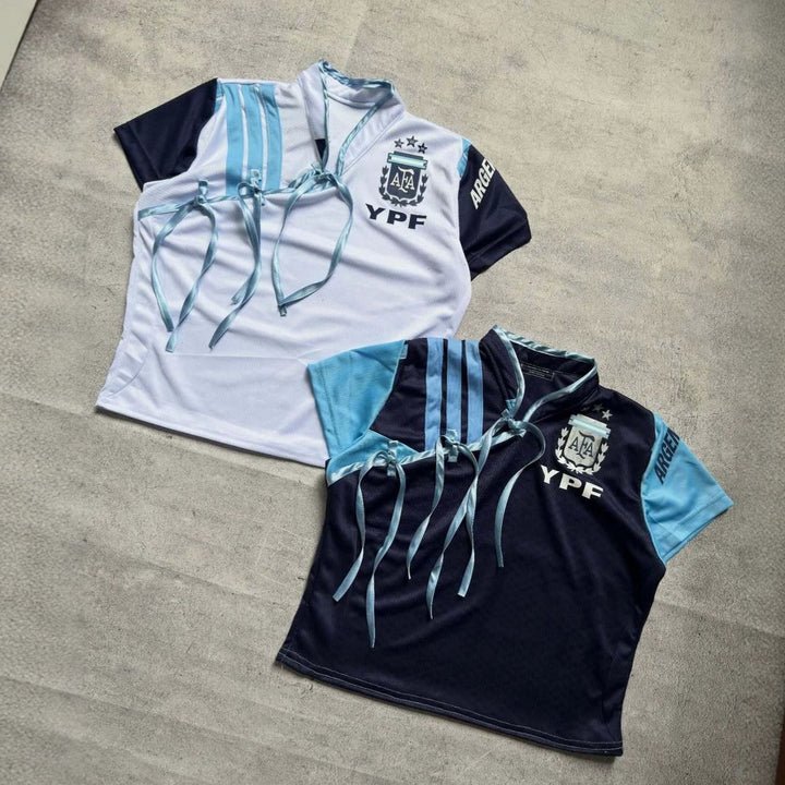 Damen Sport-Trikot mit figurbetontem Schnitt und innovativen Krawatten Drune