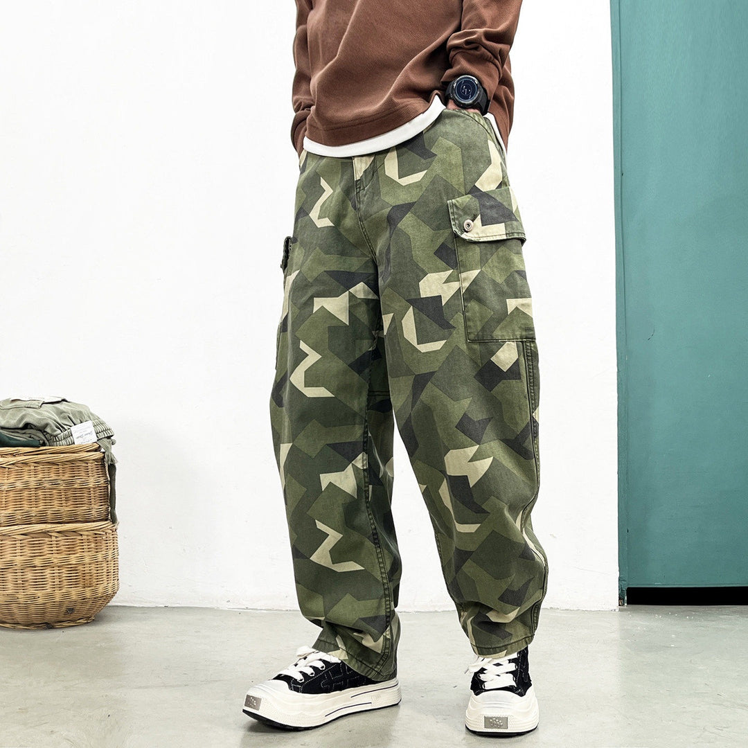 Herren Cargo-Hose im modernen Camouflage-Stil Drune