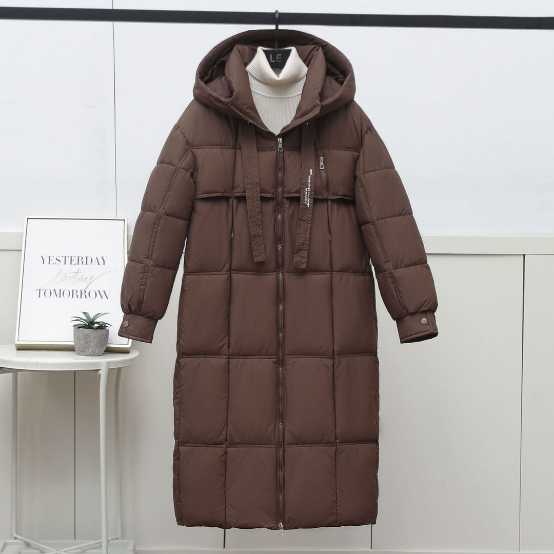 Damen Lange Daunenjacke Drune