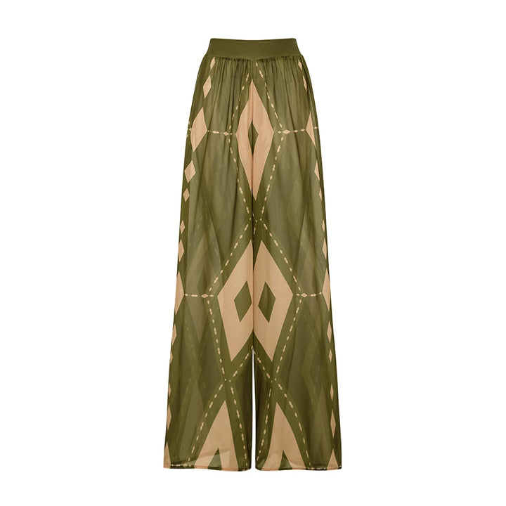 Damen Einteiler Badeanzug mit voluminösem Rüschendesign und passendem Stoffhose Drune