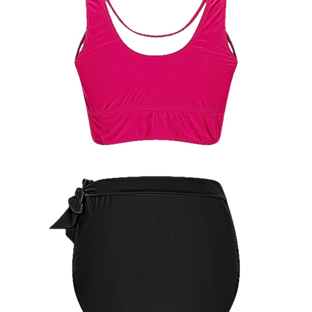 Damen Hochtailliertes Bikini-Set mit verspielten Schleifen Drune