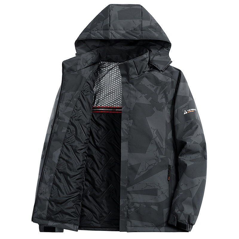 Herren urbane Funktionsjacke mit Kapuze Drune