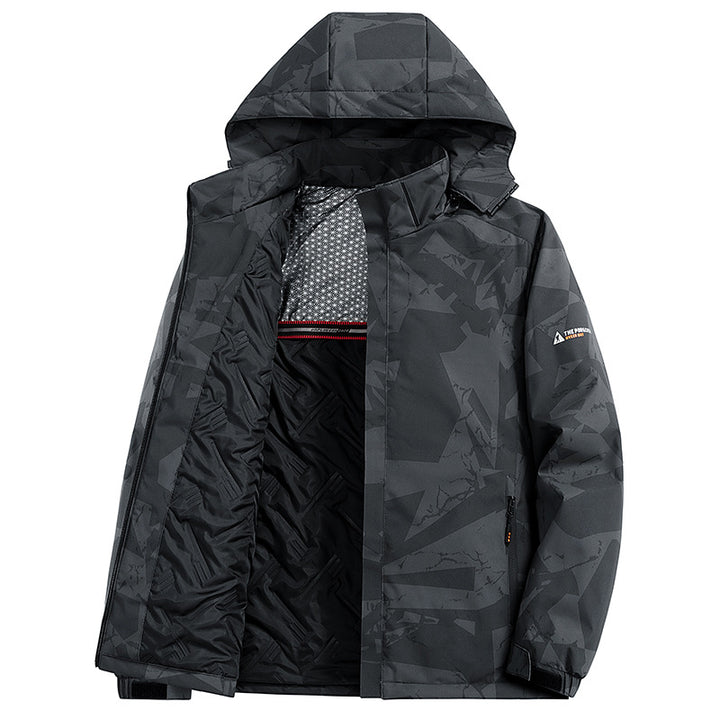 Herren urbane Funktionsjacke mit Kapuze Drune