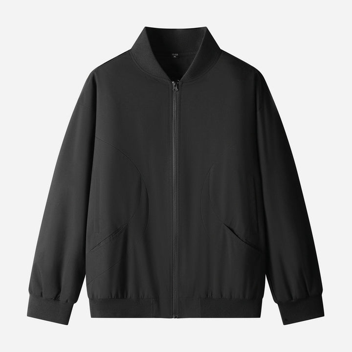 Herren Sportliche Übergangsjacke mit hochschließendem Kragen und Taschen Drune