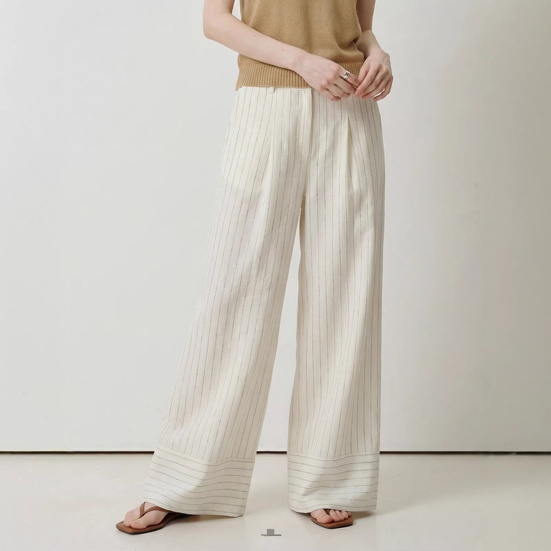 Damen Weite Streifenhose Drune